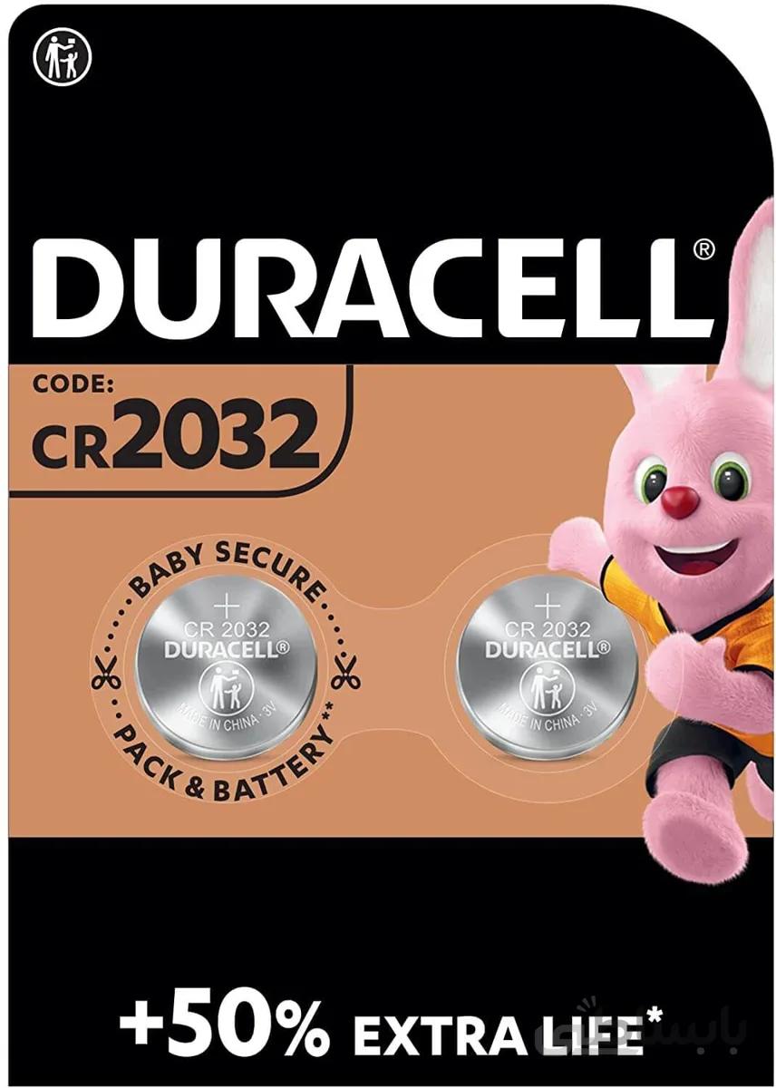باتری سکه ای 2عددی Duracell وارداتی مدل 2032