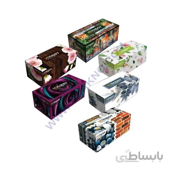 دستمال كاغذي جعبه اي 300 برگ (150 برگ دولا) Hi Happy- کارتن 36 عددی