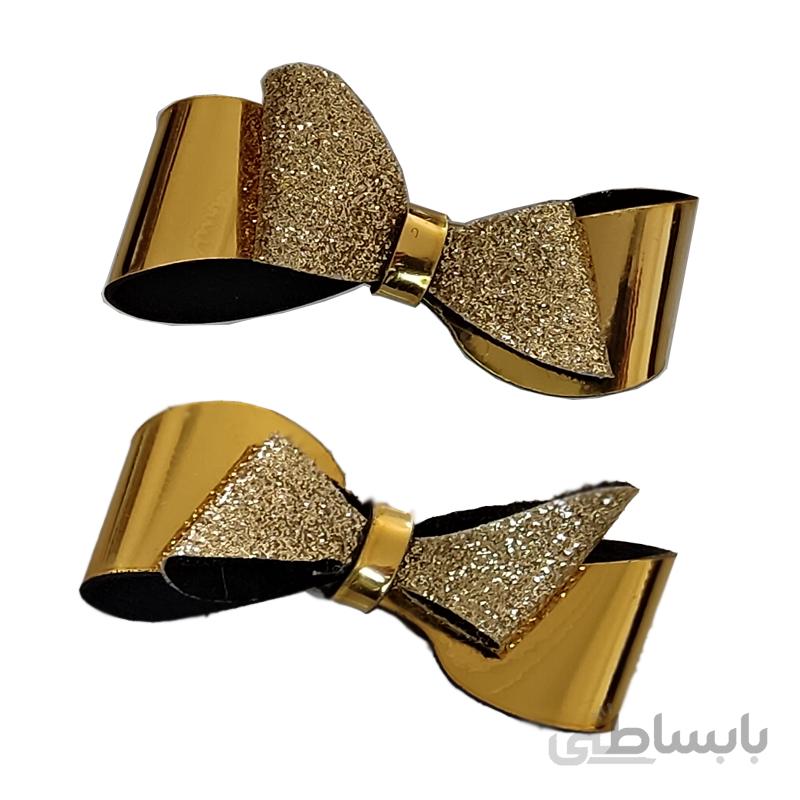 سنجاق سر پاپیونی طلایی اکلیلی