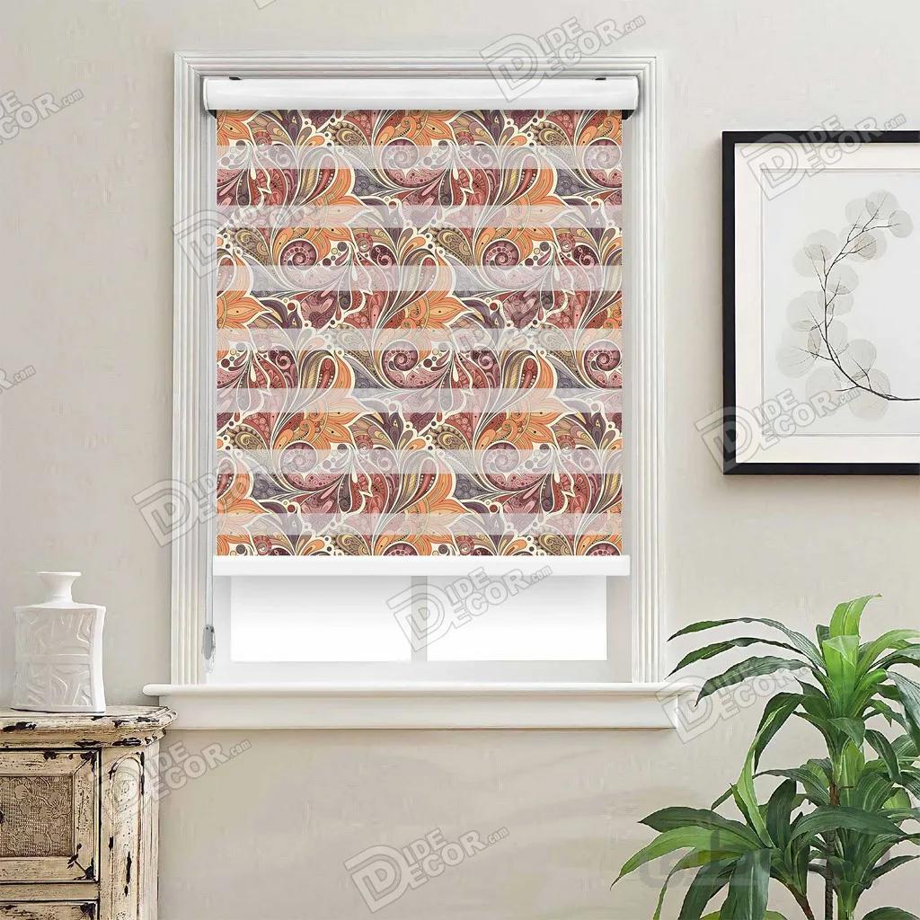 پرده زبرا چاپی دو رو طرح دار کد ZMP-504