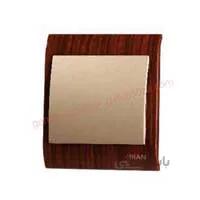 کلید و پریز ایران الکتریک مدل پترن قهوه ای - چوب ا iran electric pattern wood model