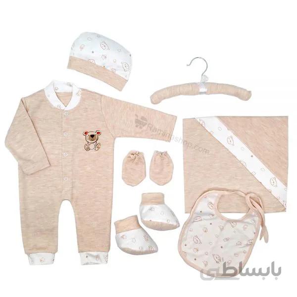 ست لباس بیمارستانی نوزادی 7 تکه طرح خرس قهوه ای مادرکر Mothercare
