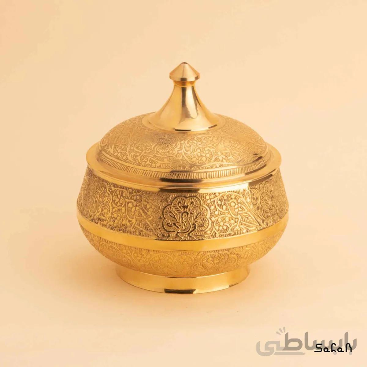 شکلات خوری برنجی طلایی مدل کارل سایز 2