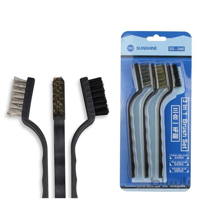 ست 3 تایی برس تمیز کننده سانشاین مدل Sunshine SS-046 ا ست 3 تایی برس براشینگ سانشاین مدل Sunshine SS-046