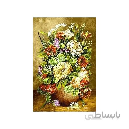 نخ و نقشه تابلو فرش گل کد 27 طرح اطلسی