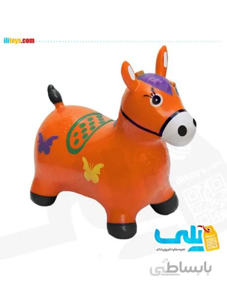 110-16 حیوان پرشی اسب موزیکال نارنجی