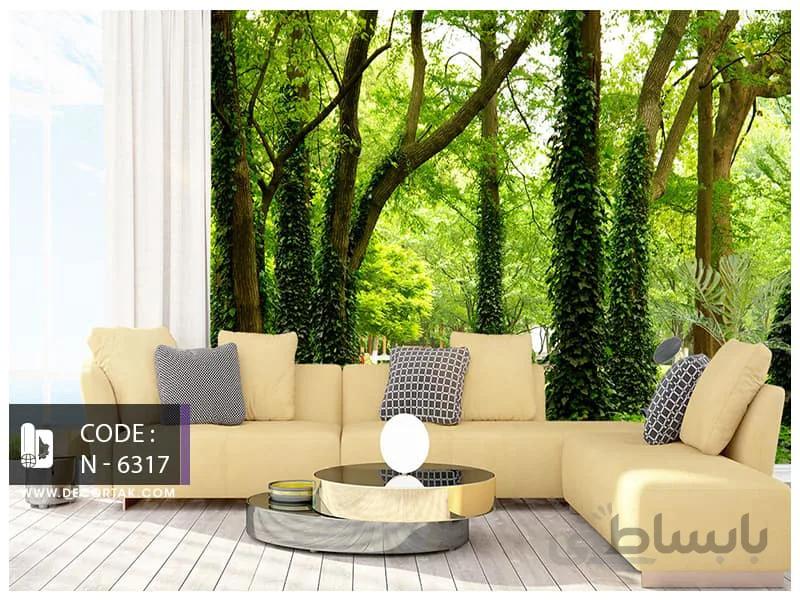 پوستر طبیعت طرح جنگل سرسبز کد N-6317