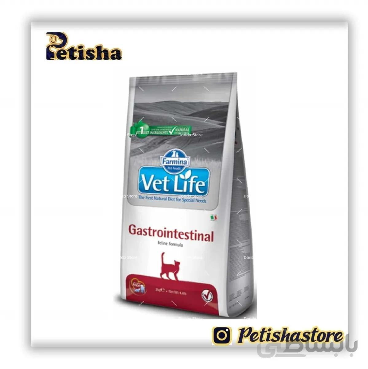 غذای خشک گربه VetLife مدل Gastrointestinal برای مشکلات گوارشی 2 کیلوگرم