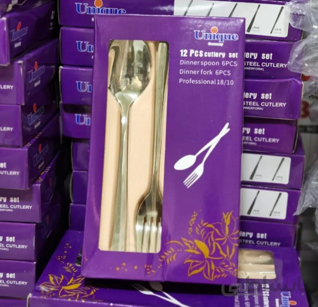 قاشق چنگال تک یونیک 12 تیکه 6نفره اهنربا نگیر اصل