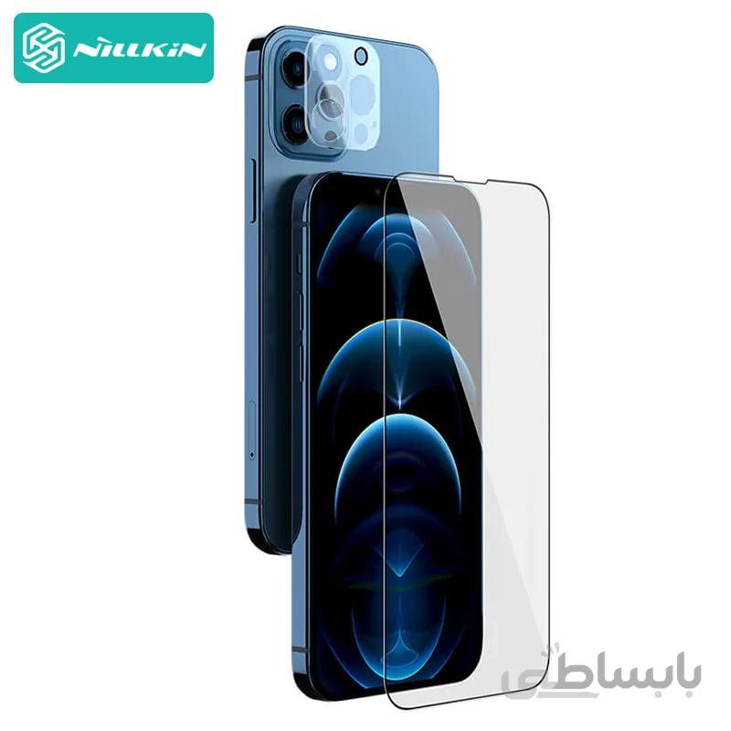 محافظ صفحه و گلس لنز دوربین نیلکین آیفون 13 پرو - Nillkin Amazing 2-in-1 HD full screen tempered glass screen protector for Apple iPhone 13 Pro