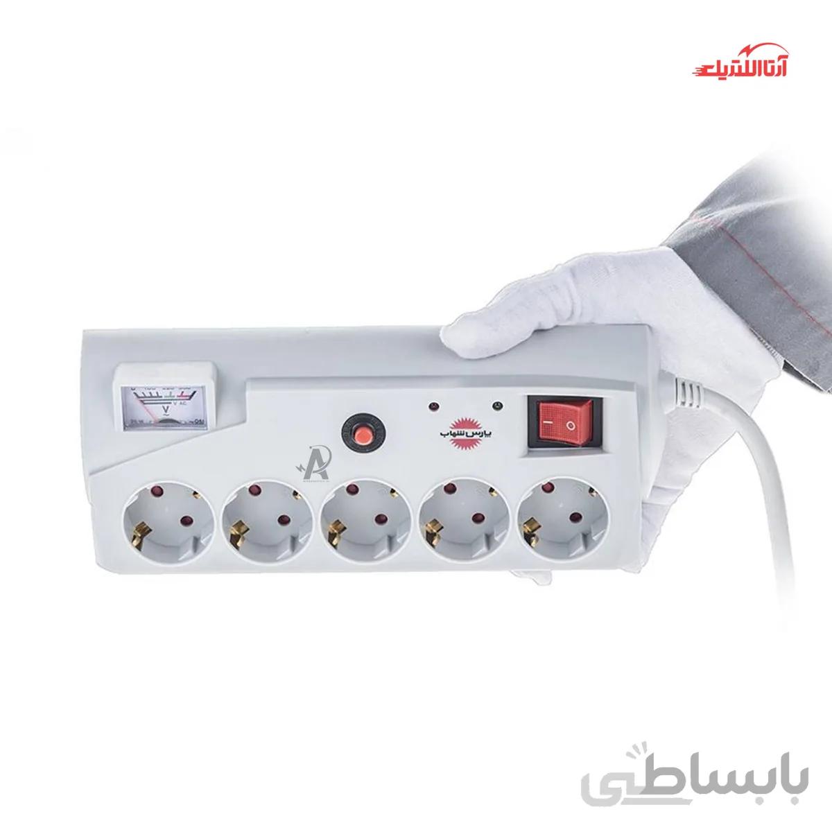 رابط ۵ خانه ارت دار پارس شهاب مدل EM-05 با کابل ۳ متری