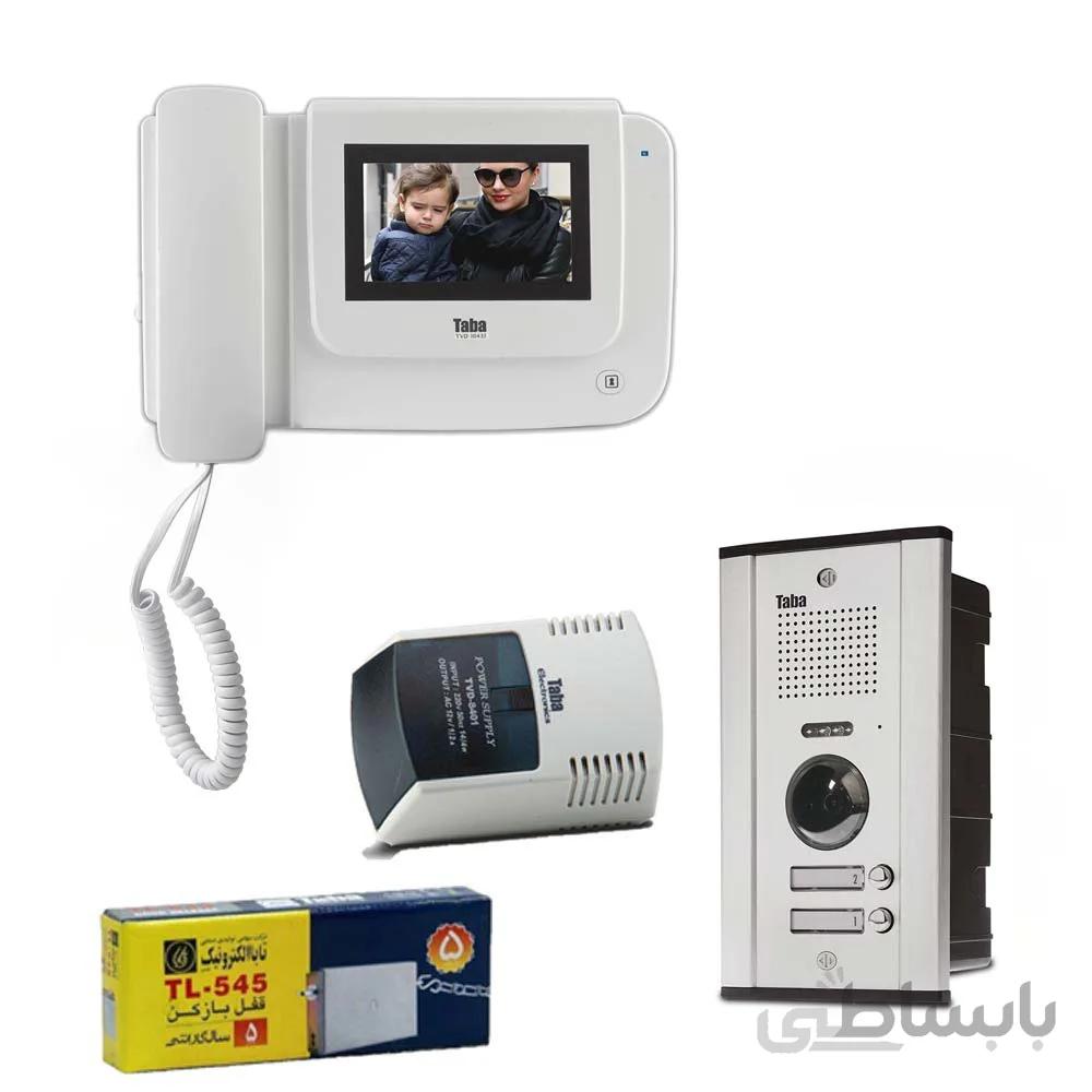 پکیج کامل ایفون تصویری مانیتور 4.3 اینچ مدل 1043 و پنل ثمین تابا الکترونیک