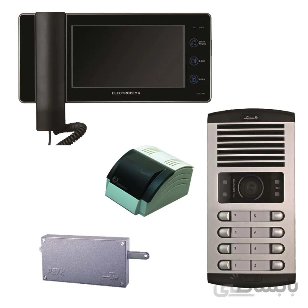 پکیج کامل آیفون تصویری مانیتور 7 اینچ مدل 1294 و پنل تصویری 1086 الکتروپیک