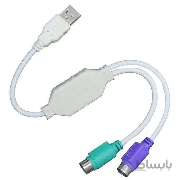 کابل تبدیل ps2 به USB به طول ۳۰ سانتی متر برد دار مارک G-PLUS
