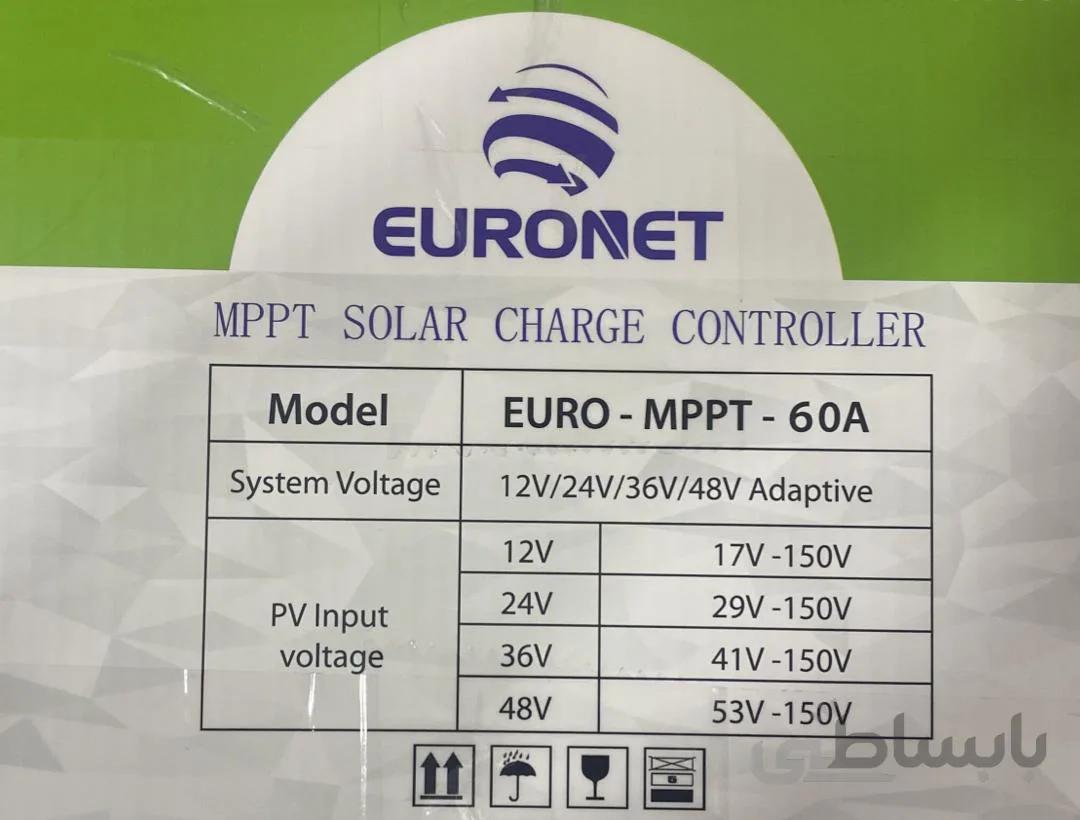 شارژ کنترلر 60A و 48V سری MPPT مدل EURO-MPPT-60A برند EURONET