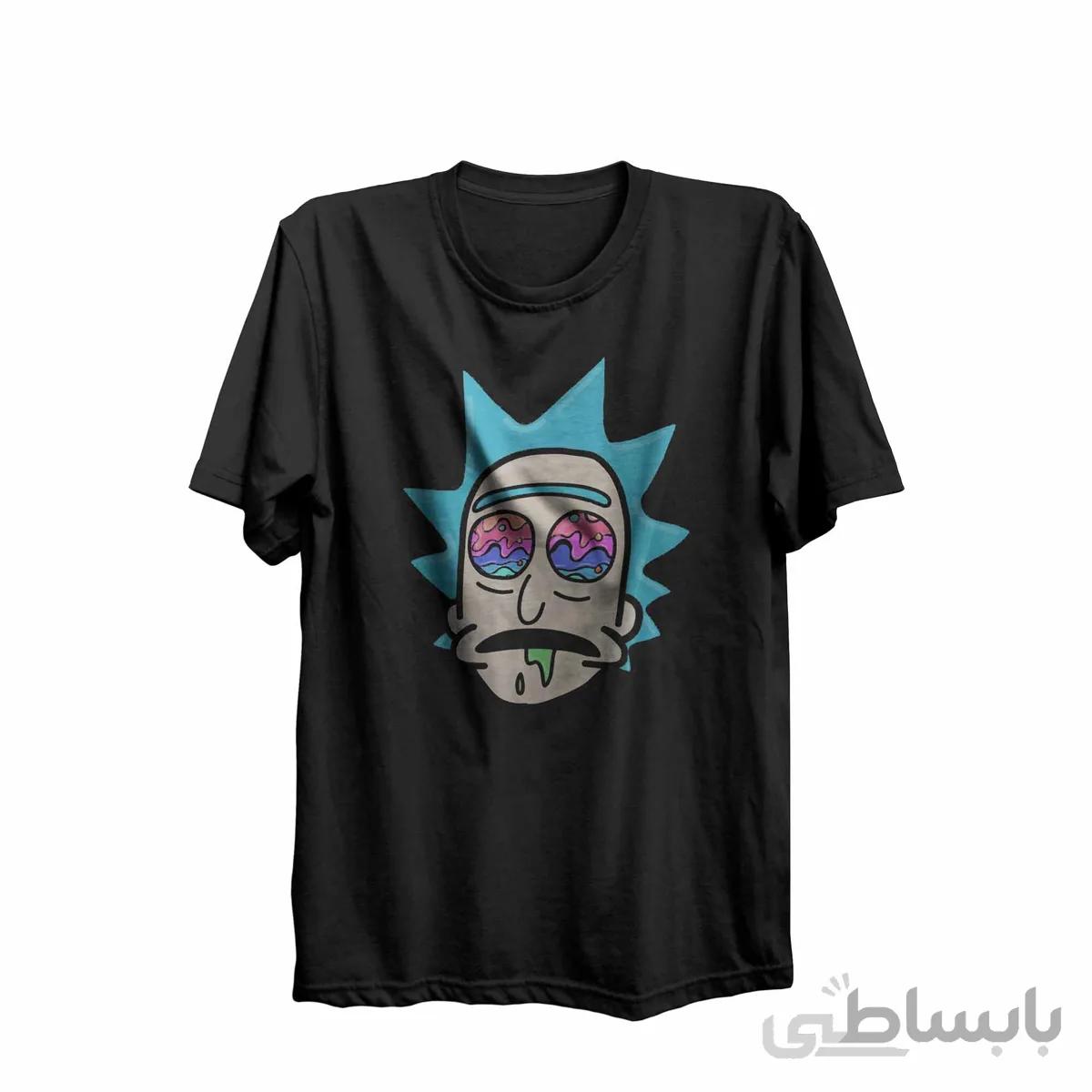 تیشرت یقه گرد مشکی طرح انیمیشن ریک و مورتی Rick and Morty-کپی