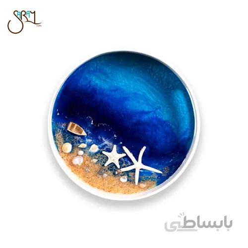 سینی رزینی طرح دریا با صدف طبیعی مدل 1810