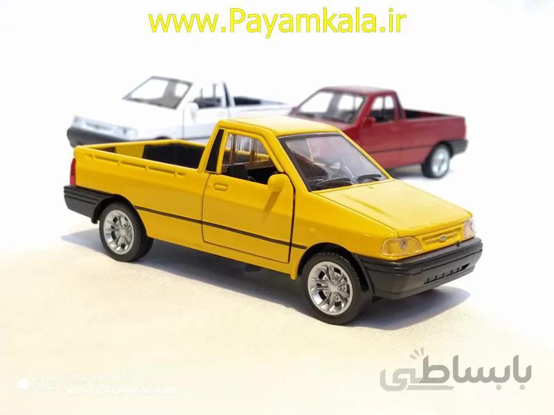 پراید وانت صدادار چراغدار اسباب بازی ماشین پراید وانت زرد