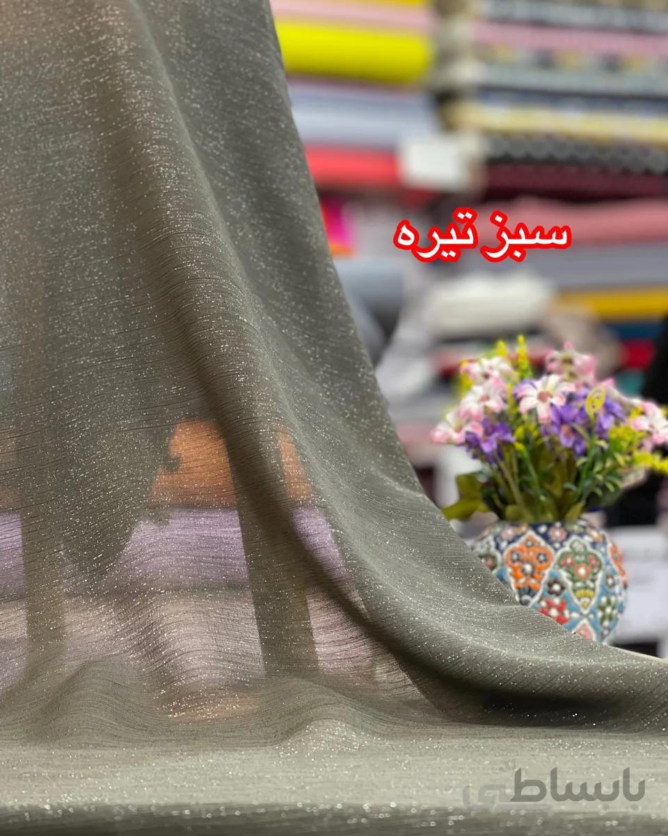 حریر شاین سبز تیره