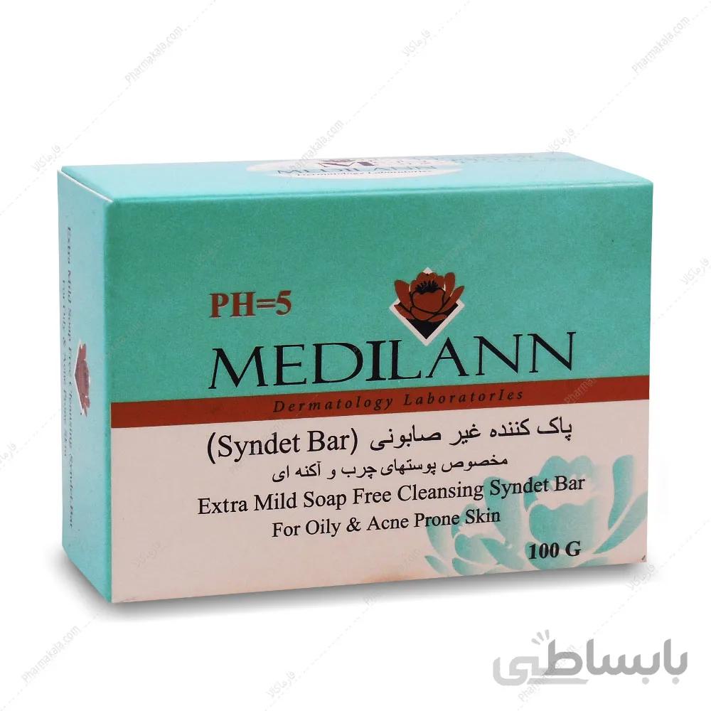 پن (شوینده غیر صابونی) پاک کننده غیر صابونی پوست چرب مدیلن ا Medilann Oily and Acne Prone Skin Cream Syndet Bar