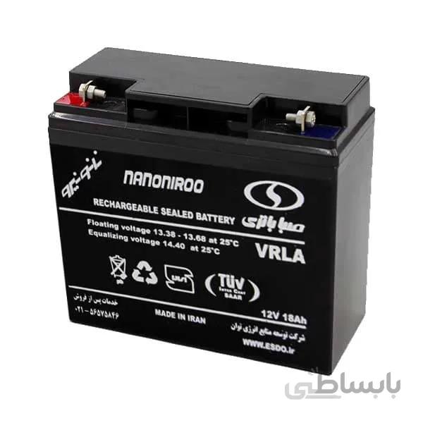 باتری یو پی اس 12 ولت 18 آمپر ساعت صبا باتری ا Battery UPS 12V 18Am Saba Battery