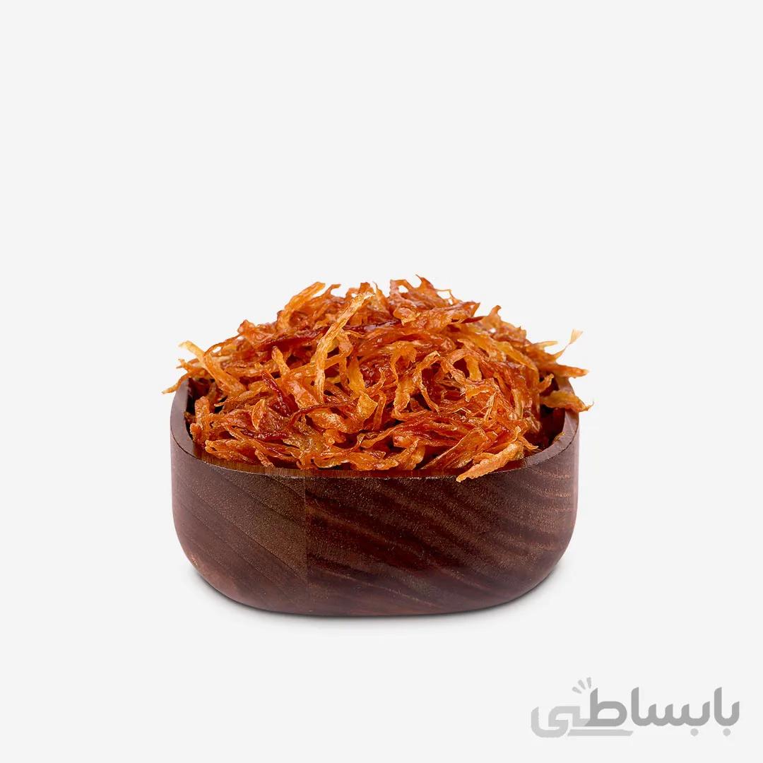 پیاز سرخ شده خلال نیم کیلویی