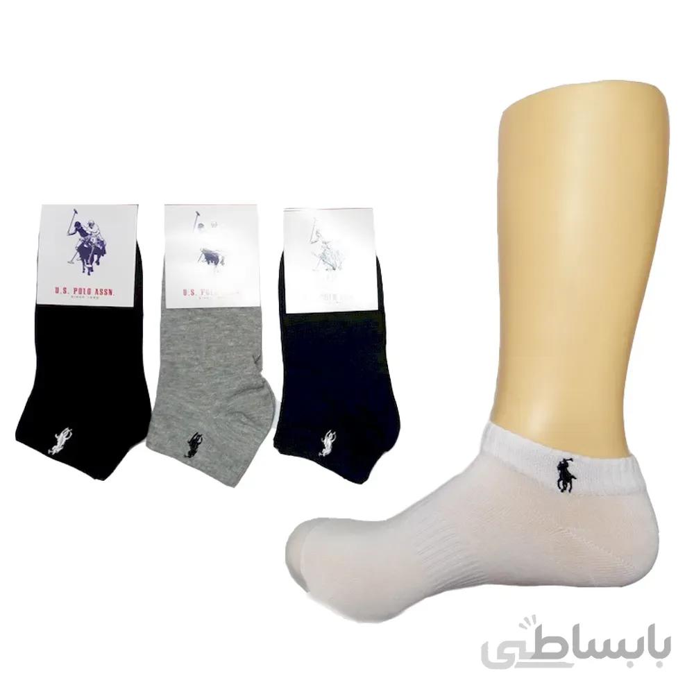 جوراب مچی زنانه Funny socks طرح گلدوزی Polo