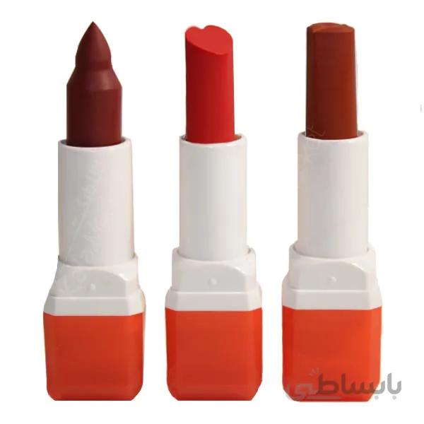 ست ۳ تایی رژ جامد هانچ بیوتی کد ۴ (Hunchbeauty Matte Lipstick Code 04)