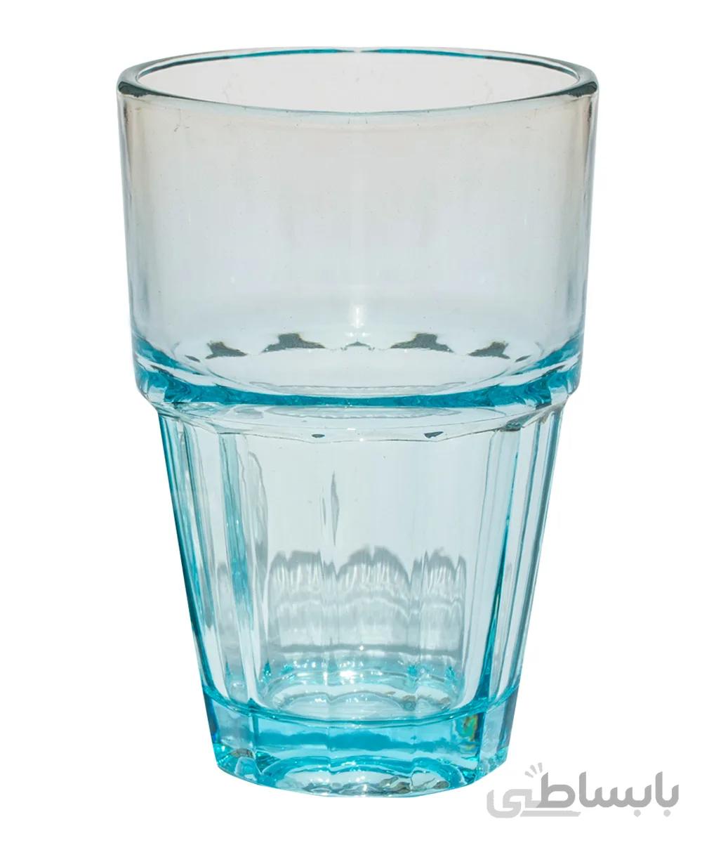 لیوان طرح کازابلانکا رنگی شفاف