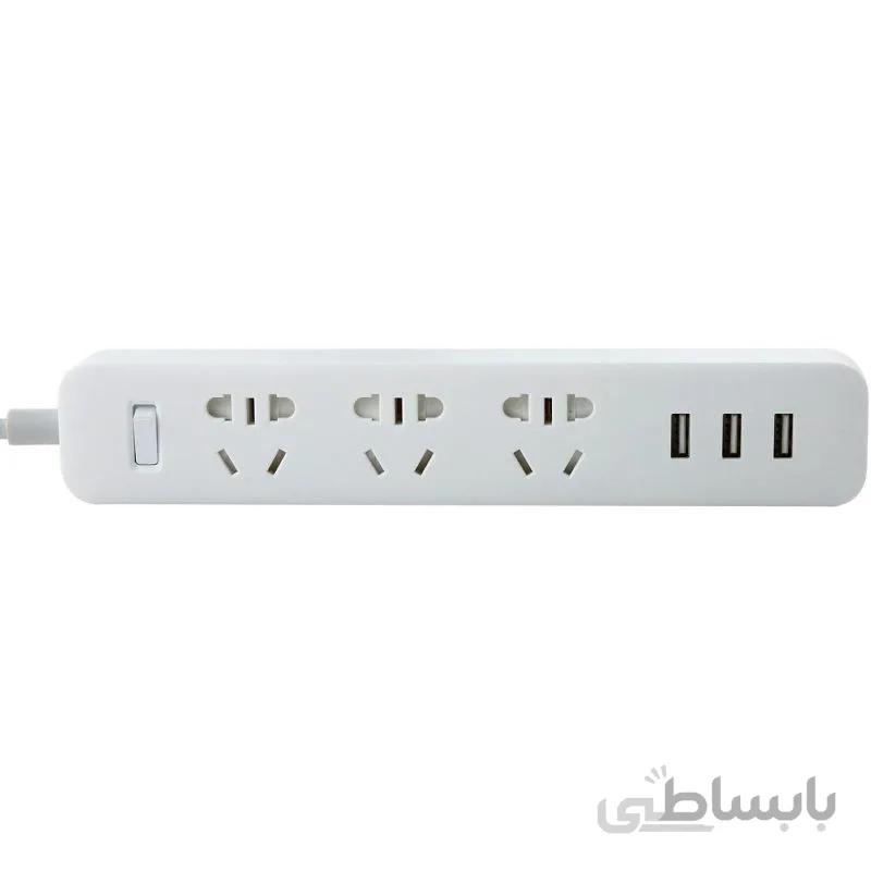سه راهی و شارژر شیائومی مدل XMCXB01QM _ Power Strip 3 ا Xiaomi XMCXB01QM Power Strip 3 Sockets and 3 USB Ports