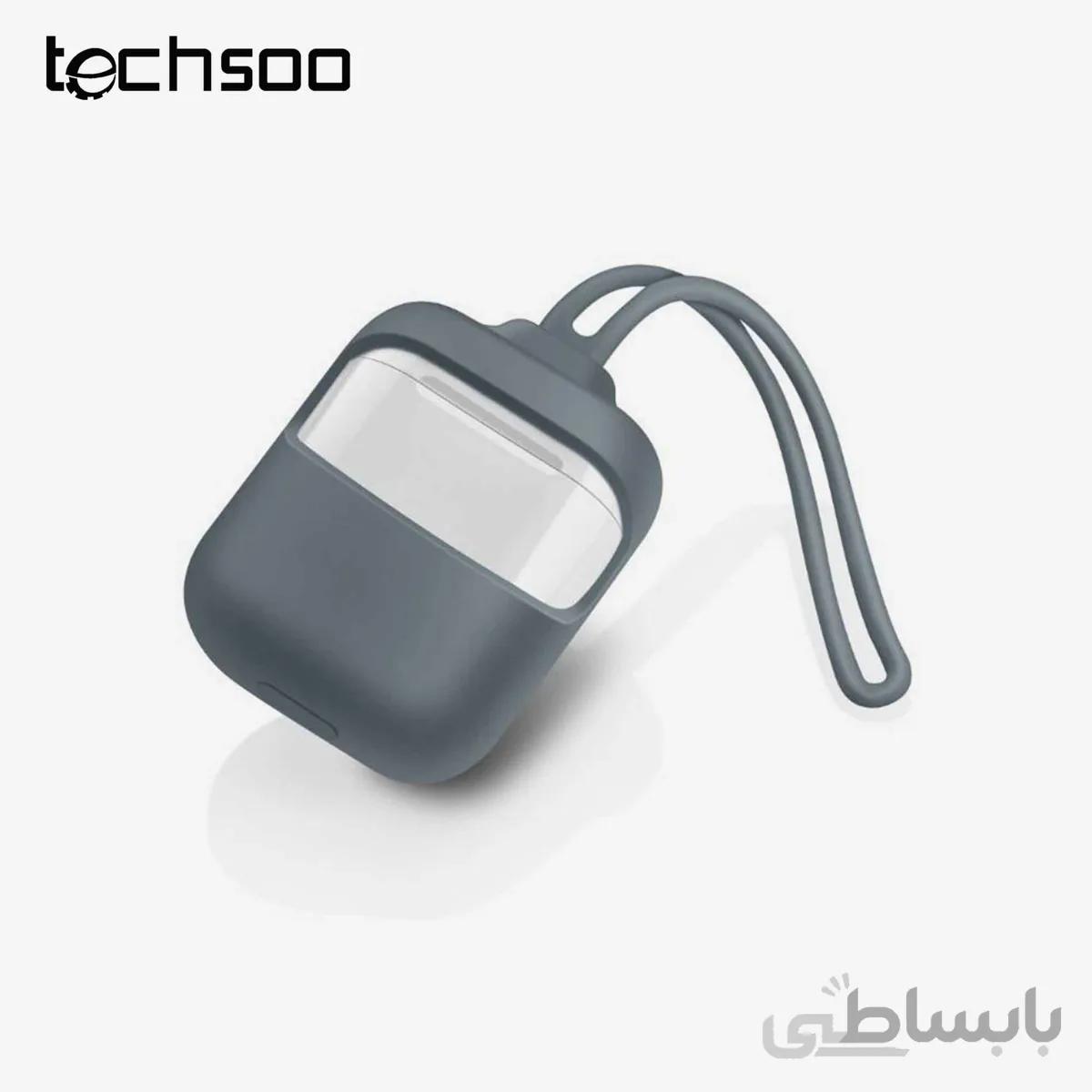 کاور سیلیکونی ایرپاد با بند آویز بلند Silicon Airpod Cover Whit Stripe Band