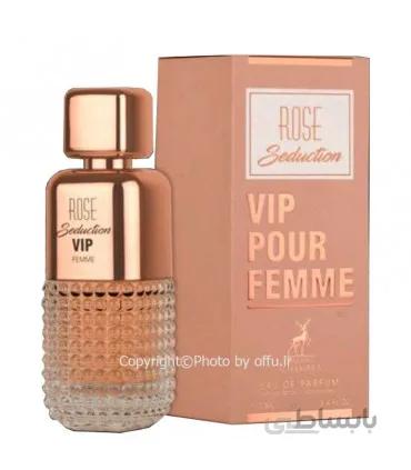 ادو پرفیوم زنانه الحمبرا مدل رز سدکشن وی ای پی پور فم | ALHAMBRA Rose Seduction vip Pour Femme