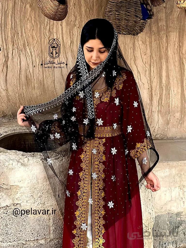 شال سنتی جلبیل طرح شش پر jg203
