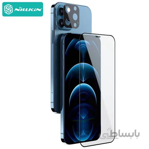 محافظ صفحه و گلس لنز دوربین نیلکین آیفون 12 پرو مکس Nillkin Amazing 2-in-1 HD full screen protector for Apple iPhone 12 Pro Max