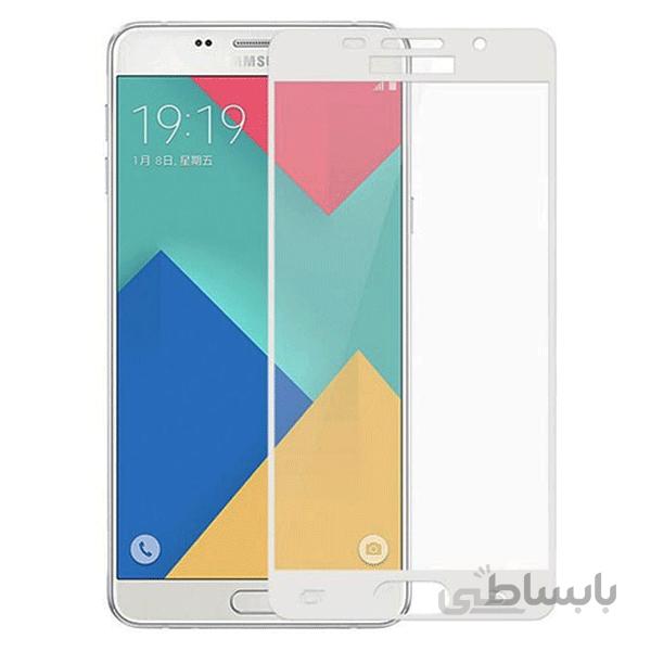 گلس ضد خش و محافظ تمام چسب SAMSUNG A710 A7 2016 FULL WHITE