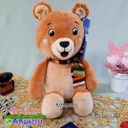 عروسک خرس شال دار