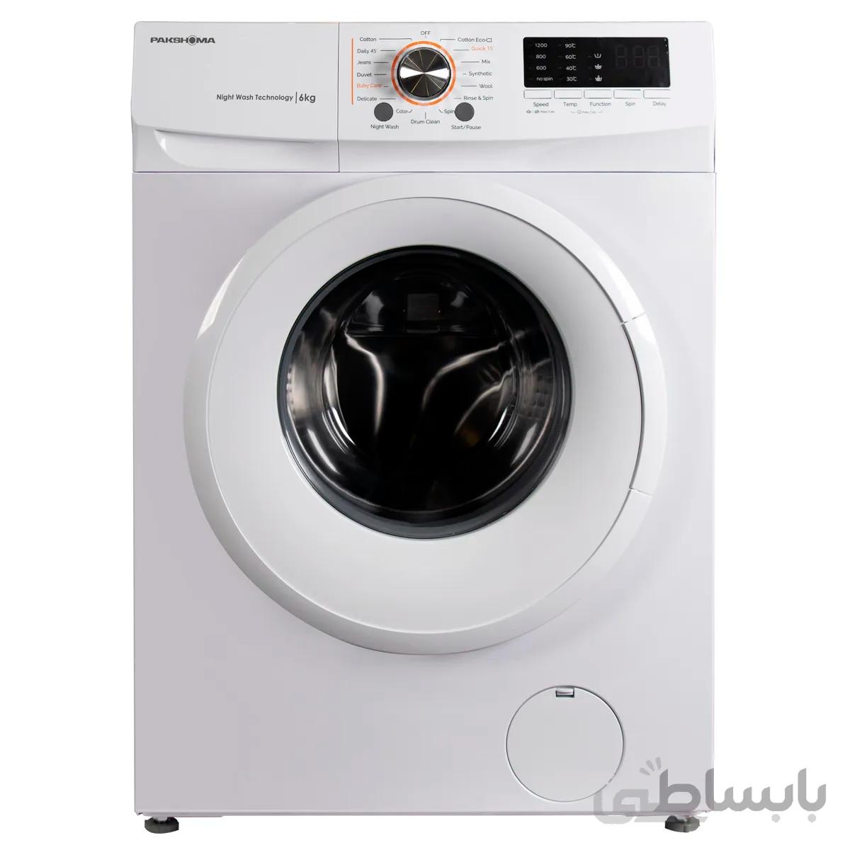 ماشین لباسشویی پاکشوما مدل TFU-63100 ظرفیت 6 کیلوگرم
