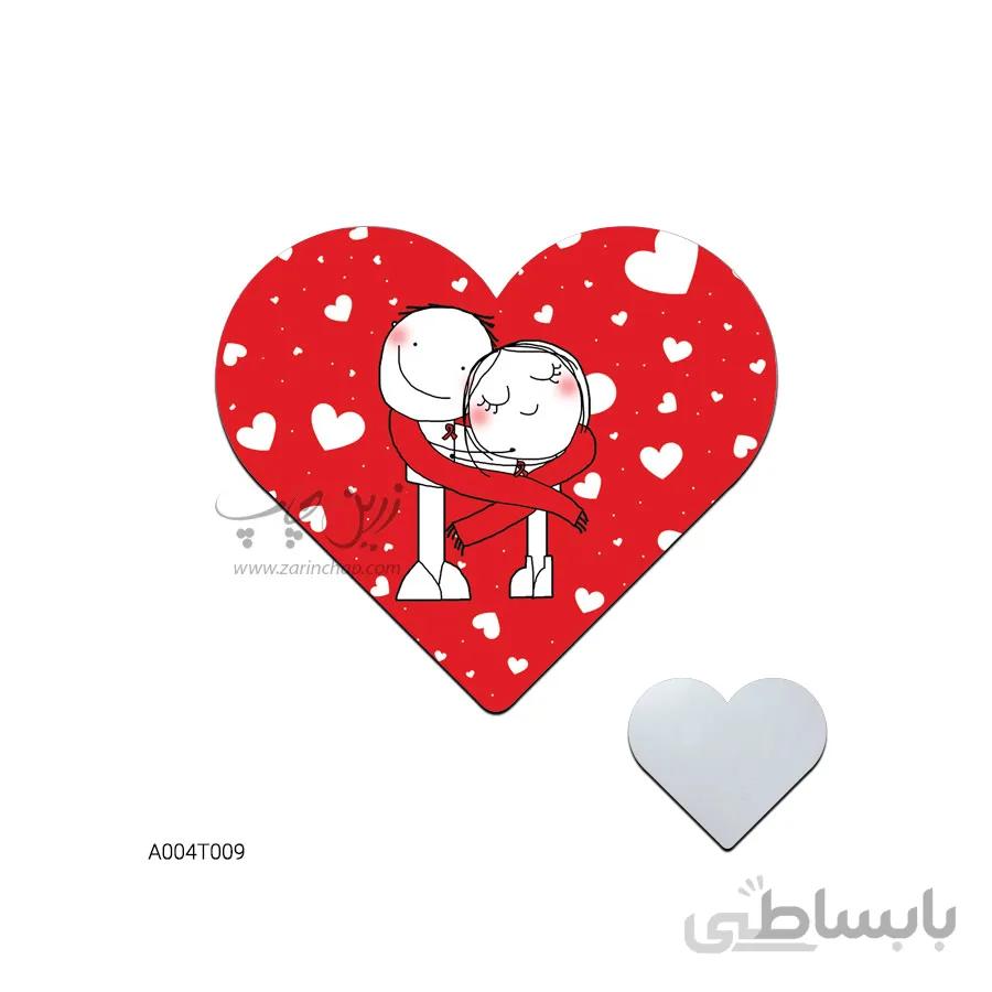 آینه جیبی قلبی طرح ولنتاین A004T009
