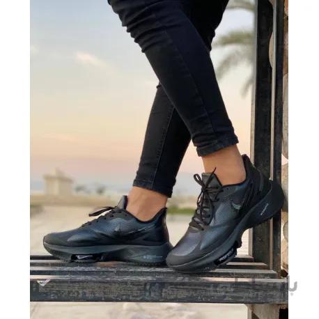 کتانی اورجینال نایک زوم ایکس وین فلو رویه چرم کامل مشکی Nike Zoom Winflo 37x