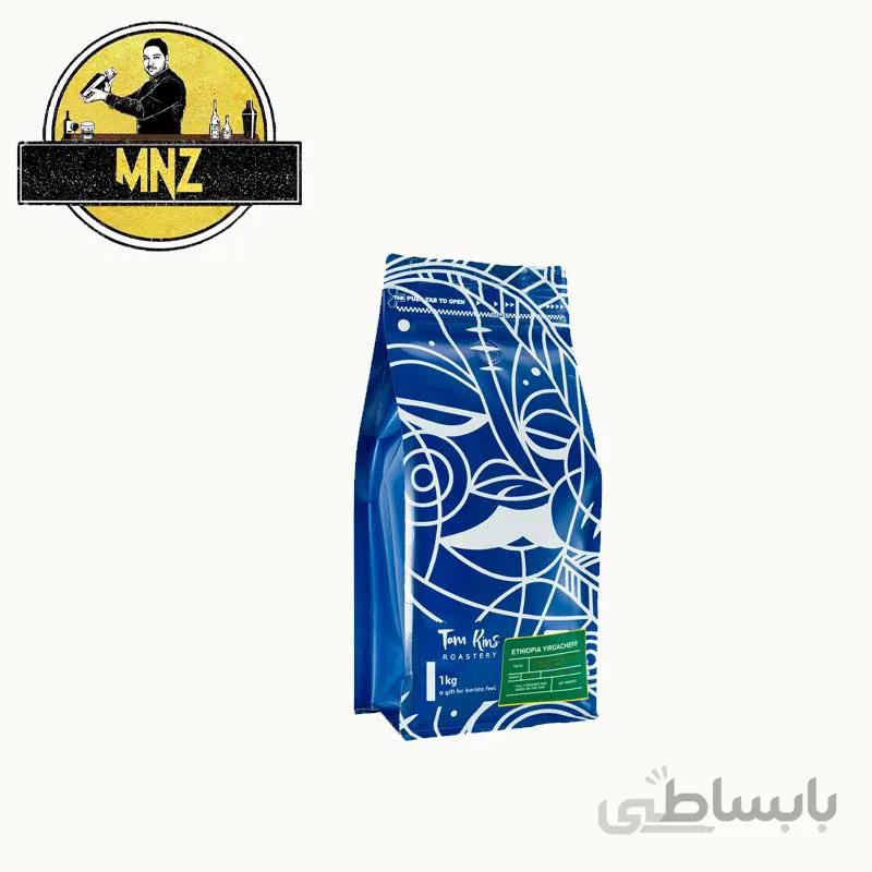 دانه قهوه اتیوپی عربیکا سینگل اورجین تام کینز 1 کیلوگرم