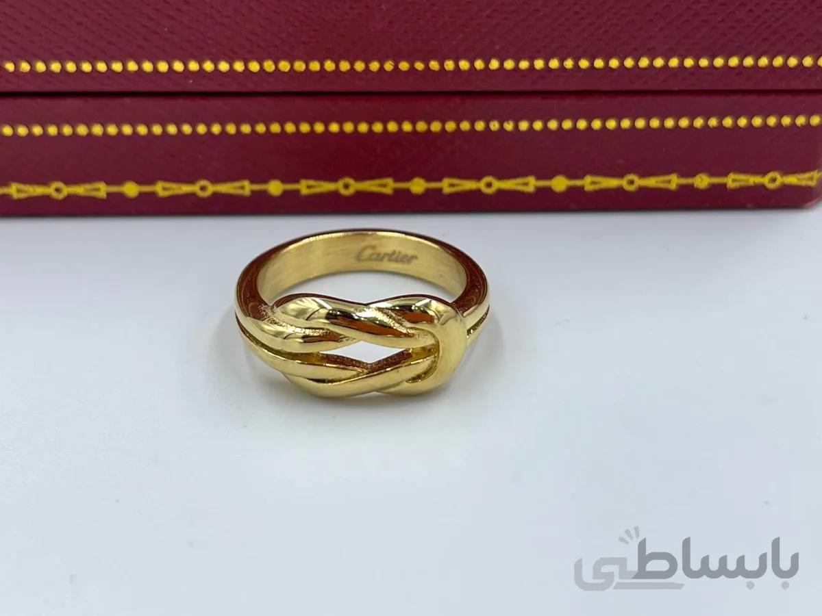 انگشتر طرح گره طلایی
