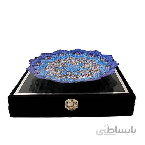 بشقاب میناکاری 25 با جعبه مخمل