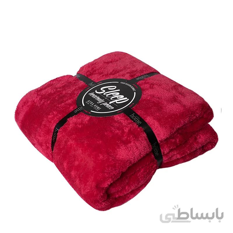 پتو افرا مدل چهارفصل رنگ دونه اناری سایز 220 × 180 سانتی متر