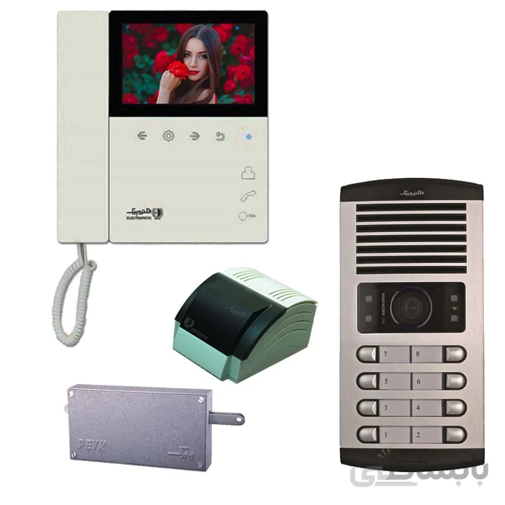 پکیج کامل آیفون تصویری مانیتور 4.3 اینچ مدل 897 و پنل تصویری 1086 الکتروپیک