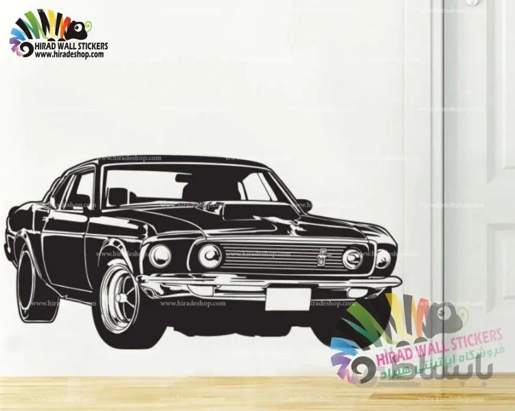 استیکر و برچسب دیواری اتومبیل و ماشین فورد موستانگ شلبی ۱۹۶۷ Ford Mustang Shelby 1967 Wallstickers کد h1392