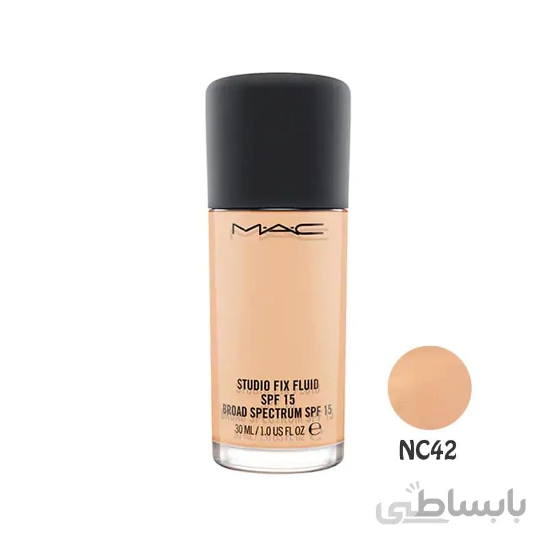 کرم پودر فلوئید استودیو فیکس مک MAC Studio Fix Fluid Cream Foundation SPF15 NC42 (773602103546)
