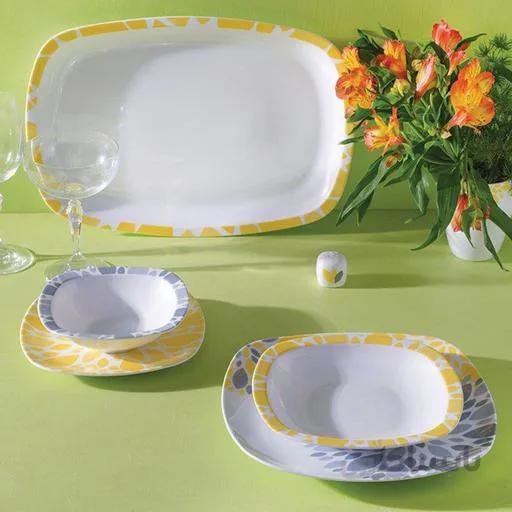 سرویس چینی زرین 6 نفره غذاخوری سلنا زرد (27 پارچه) ا Zarin Iran Quattro Selena-Yellow 27 Pieces Porcelain Dinnerware Set