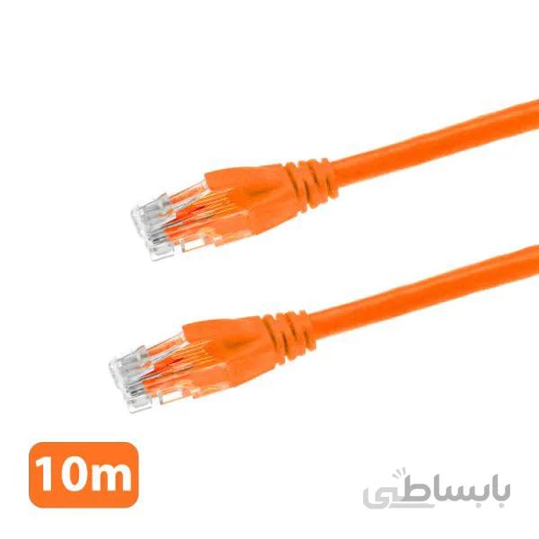 کابل شبکه 10 متری VERITY مدل CAT6 نارنجی