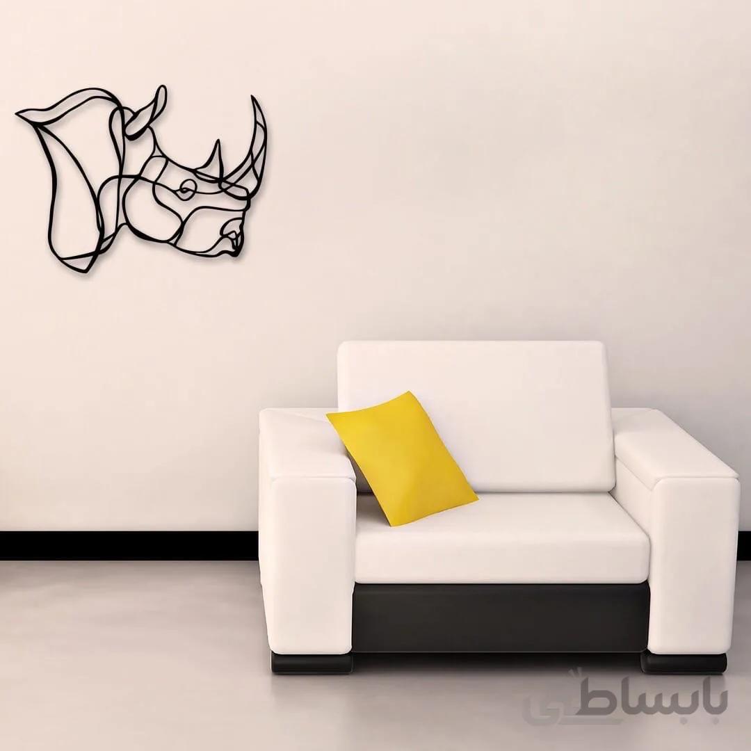 تابلو دیواری کرگدن (ابعاد: ۴۶۲ * ۳۸۴ میلی متر)