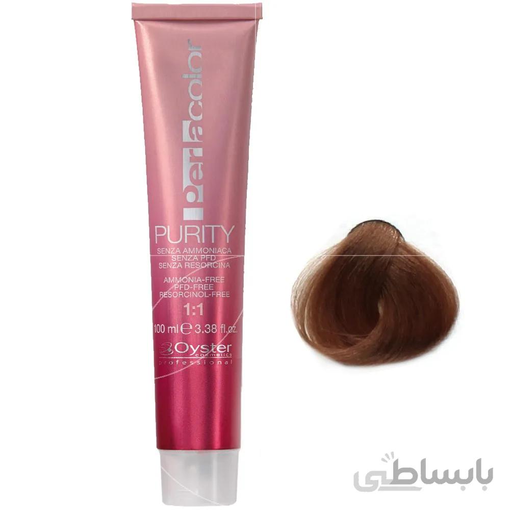 رنگ مو بدون آمونیاک پیوریتی اویستر رنگ DARK CHOCOLATE BLOND شماره 6/7 ا Oyster Purity Ammonia-Free Coloring Cream 100ml no 6/7